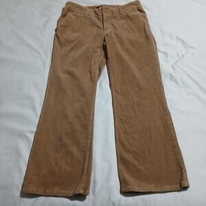 Chadwicks 14P Wide Leg Tan Thin Corduroys Retro Bootcut Possible Mid-Rise